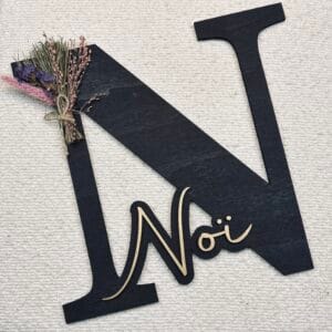 Houten letter met naam